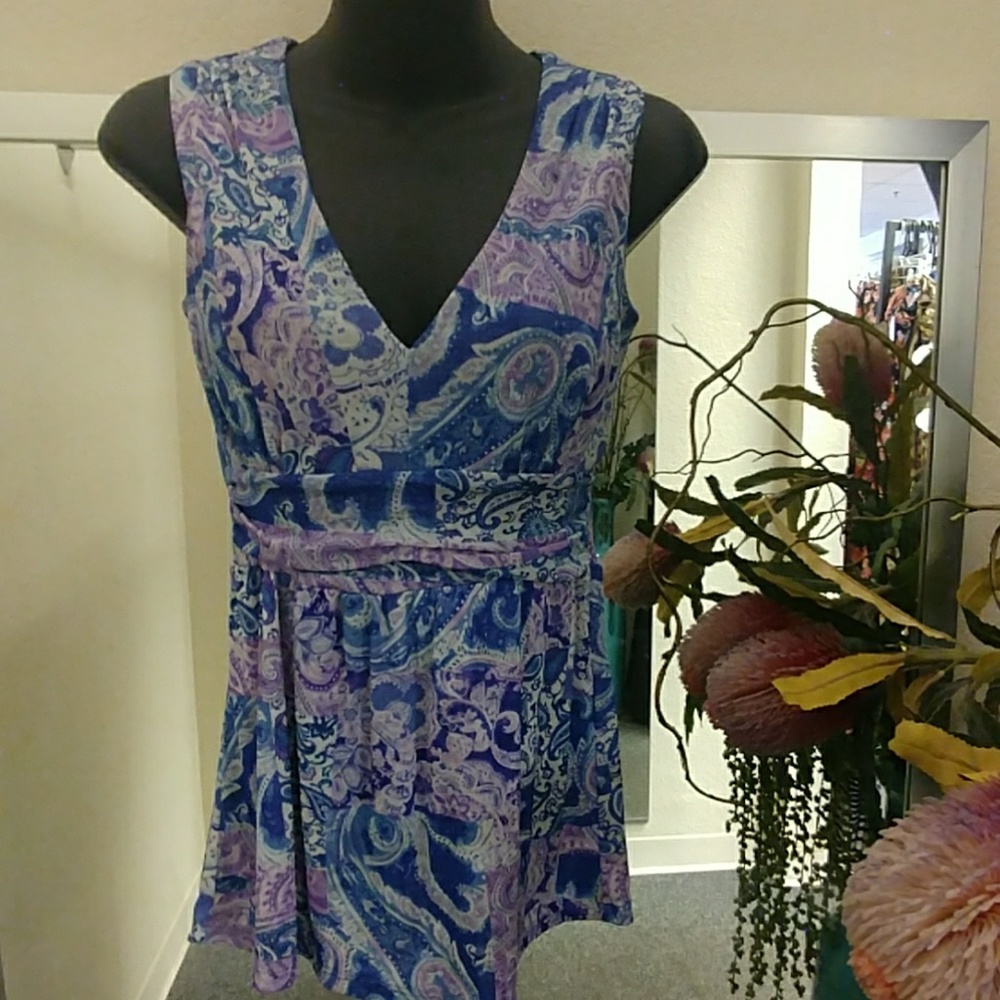 INC Petite Printed Sleeveless Top
